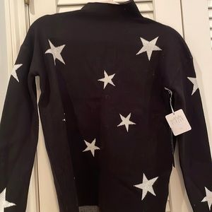 Tahiti Star Print Mock Neck Sweater